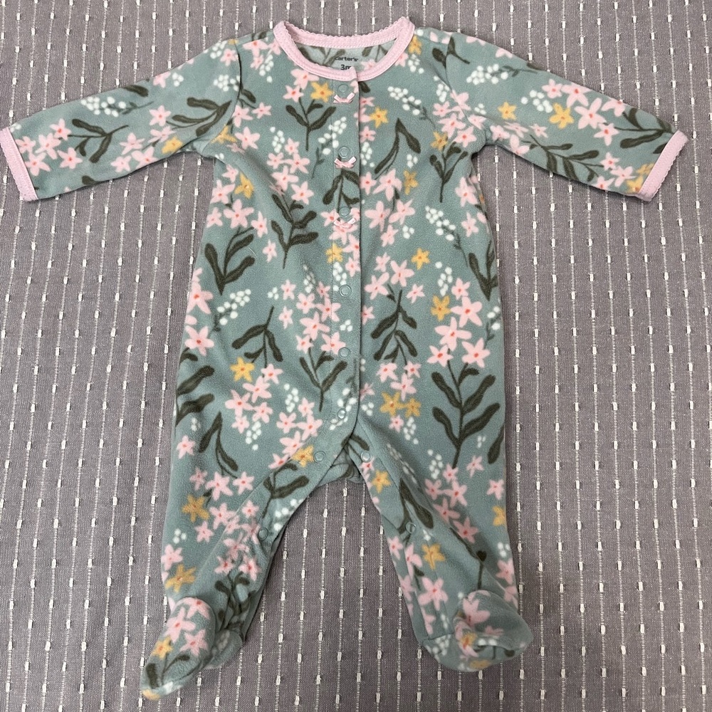 Carter’s Floral 3 mo Floral Fleece